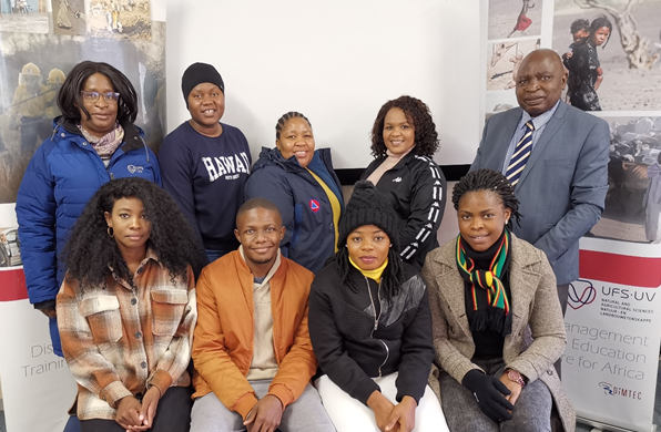 FROM LEFT TO RIGHT: TOP Dr A. Ncube; Dr O.Kunguma; Ms V.Poto; Dr T.Raphaela; Dr J.Belle. BOTTOM Ms D.R.J.J. Moises; Mr O.T Selelo; Ms L.S Awah and Ms E.B Manyiayuk